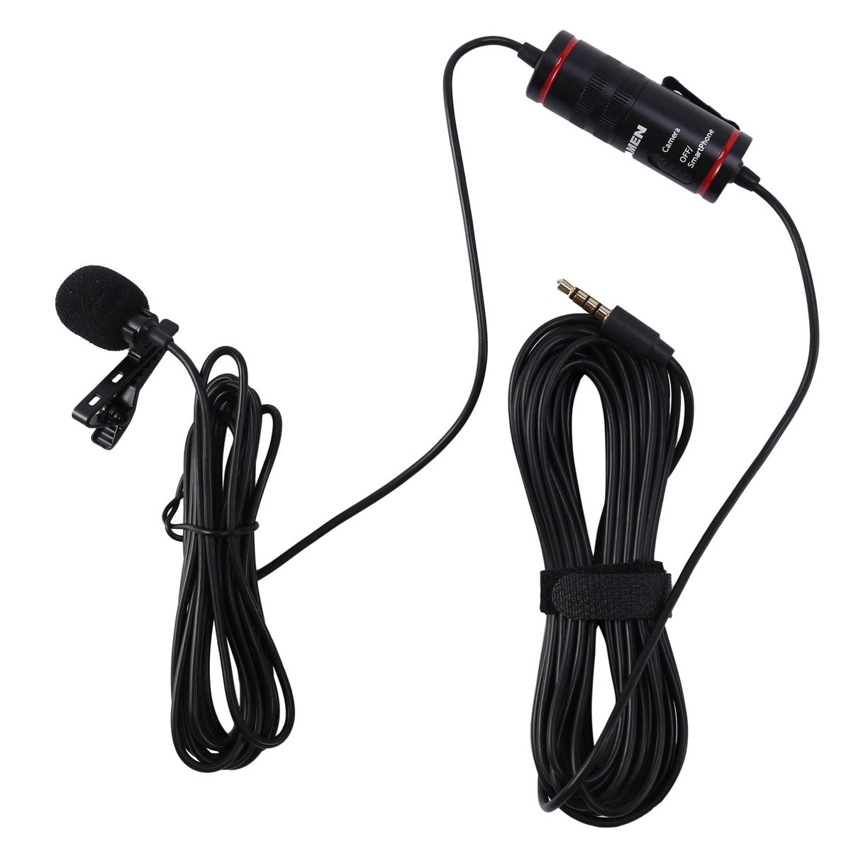 Mamen 3.5mm Audio Video Record Lavalier Clip Microphone for iPhone Android Mac Vlog Mic for DSLR Camera Camcorder Recorder