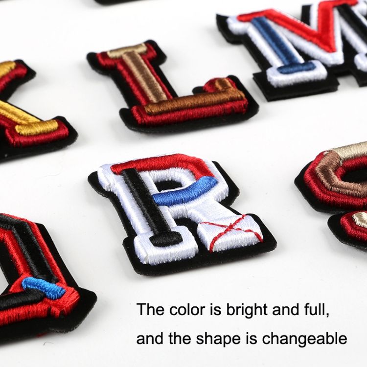 26PCS English Letter Embroidered Cap Badge Cloth Sticker