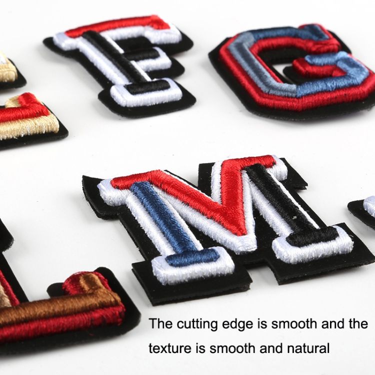 26PCS English Letter Embroidered Cap Badge Cloth Sticker