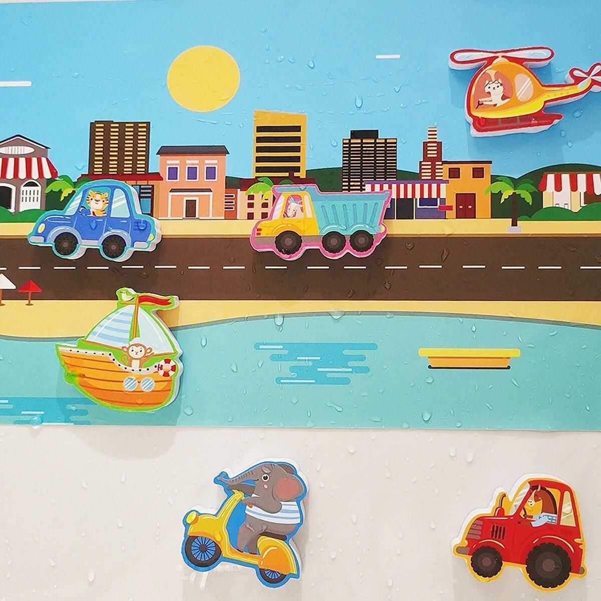 Summer Baby Bath Toys Alphanumeric Letter Animal Puzzle Soft EVA Kids Bathroom Water Toys Baby Toys for 0 12Months Toddler Toys