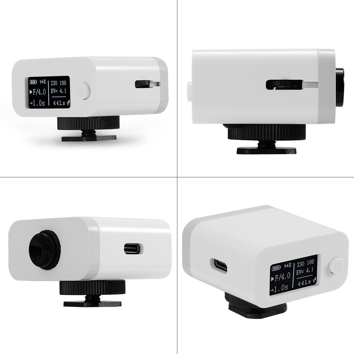 M08 Light Meter Camera Photometer Photography Set-top Reflection Light Meter Hot/Cold Shoe Fixing Camera Light Meter