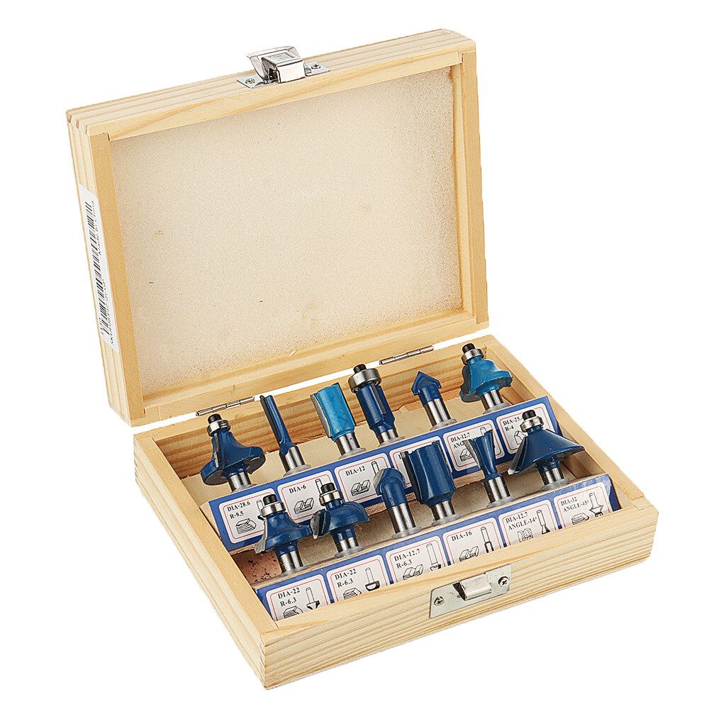 12Pcs/Set 8mm Shank Bit Woodworking Trimming Milling