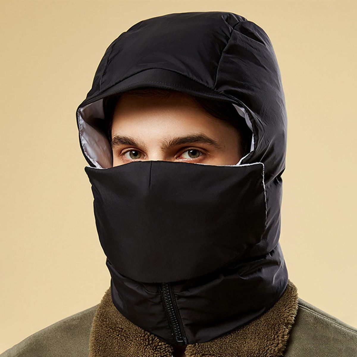 Winter Hat Winter Hat Fur Warm Windproof Trapper Hat Black
