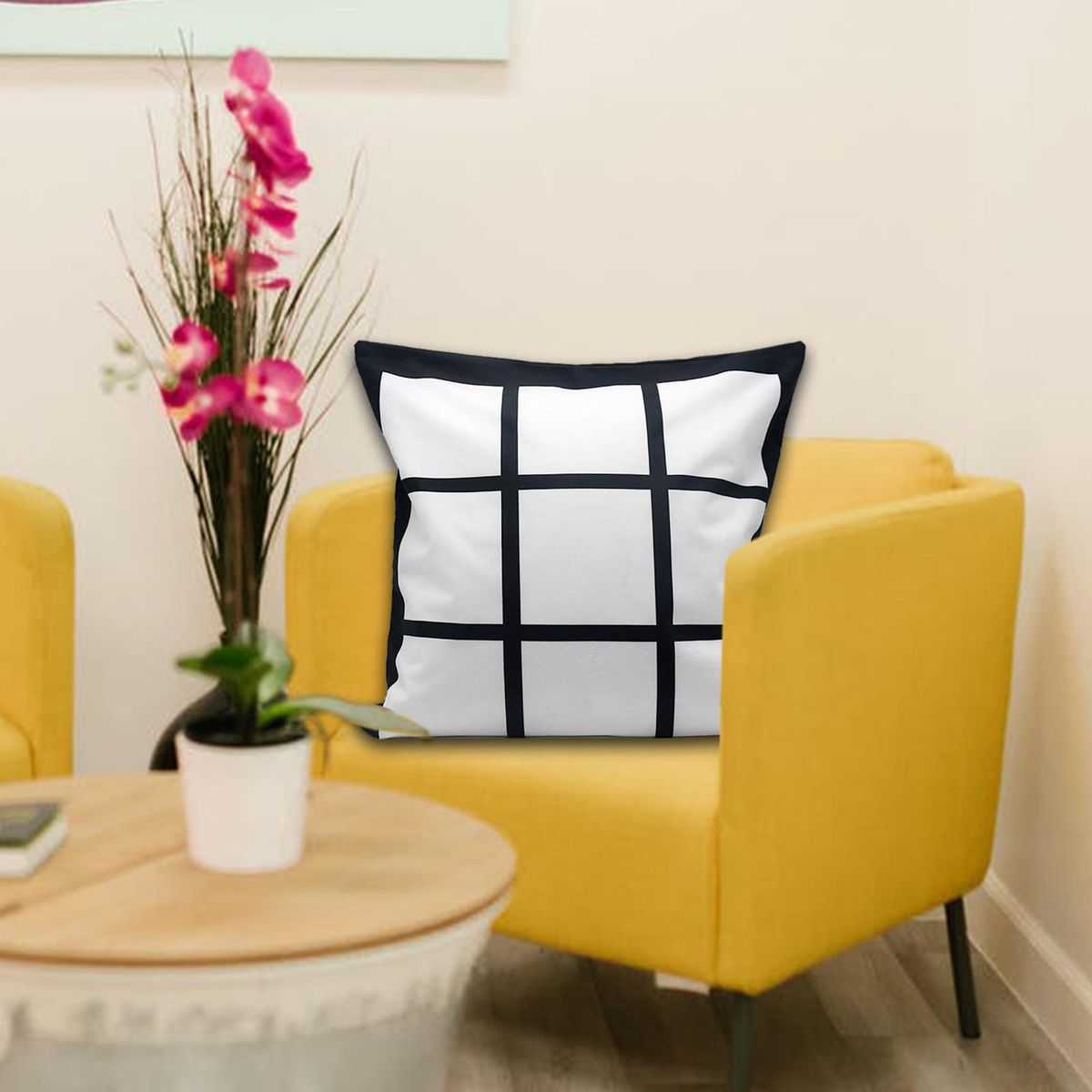 Sublimation Blank Panel Pillow Case 15.7x15.7inch  Decoration 9 Grids