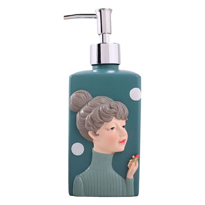 Bathroom Countertop Dispenser Pump Bottle Bright Blue 480ml