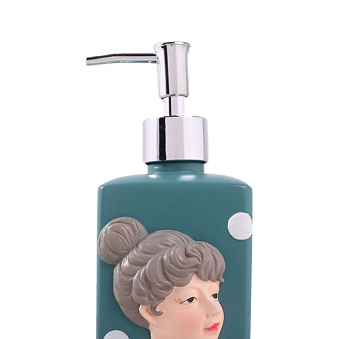 Bathroom Countertop Dispenser Pump Bottle Bright Blue 480ml