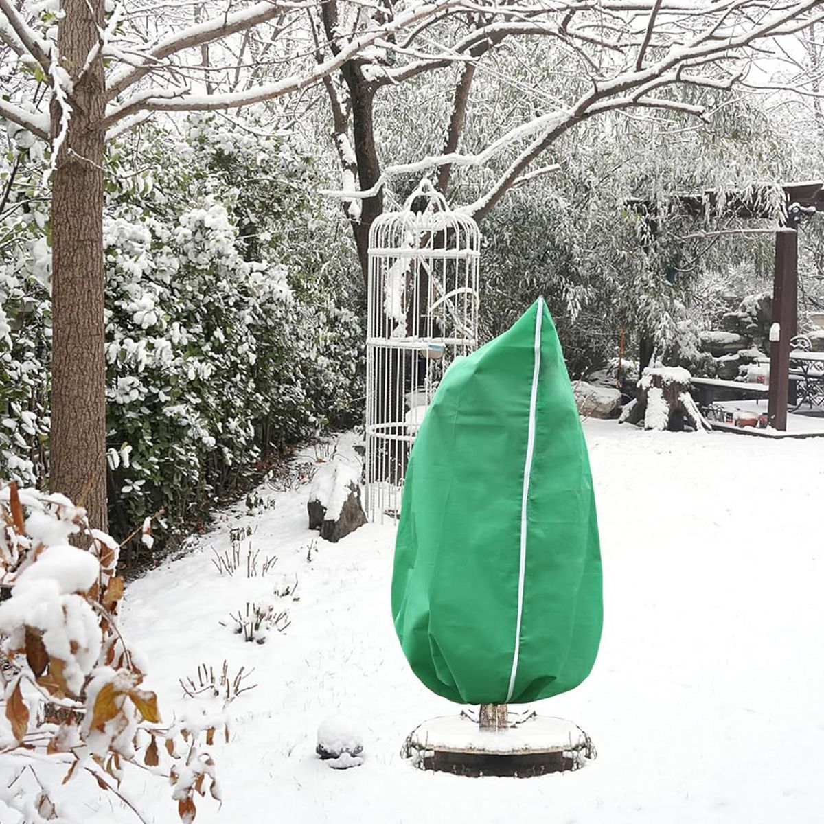 Windproof Plant Cover Plantguard Frost Blankets Breathable for Plants Green