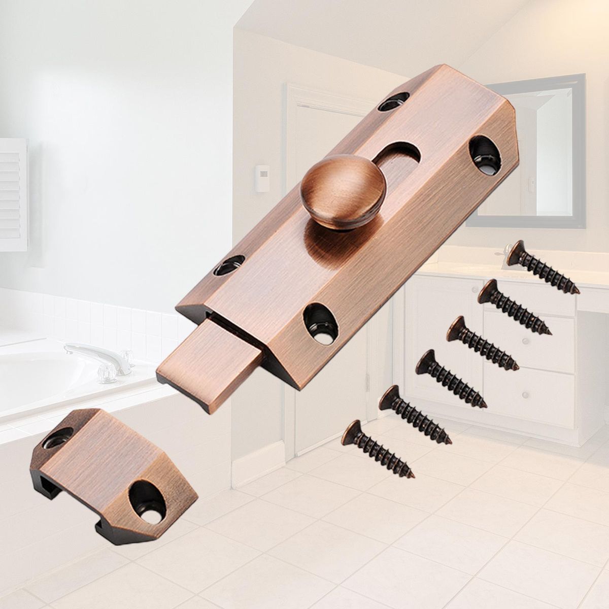 Door Security Slide Lock Latch Thickened Heavy Duty Sturdy