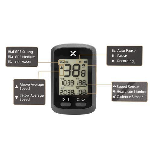 Bike Computer G+ Wireless GPS Speedometer Waterproof Cadence