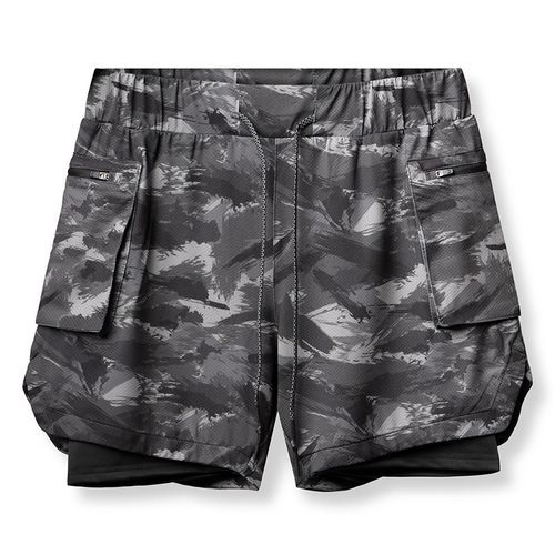 Running Shorts Men 2 In 1 Gym Sport Shorts Man Workout Basketball Sportswear Jogging Sports Short Pants Male(#Green)