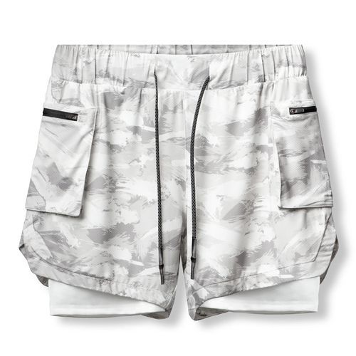 Running Shorts Men 2 In 1 Gym Sport Shorts Man Workout Basketball Sportswear Jogging Sports Short Pants Male(#Green)