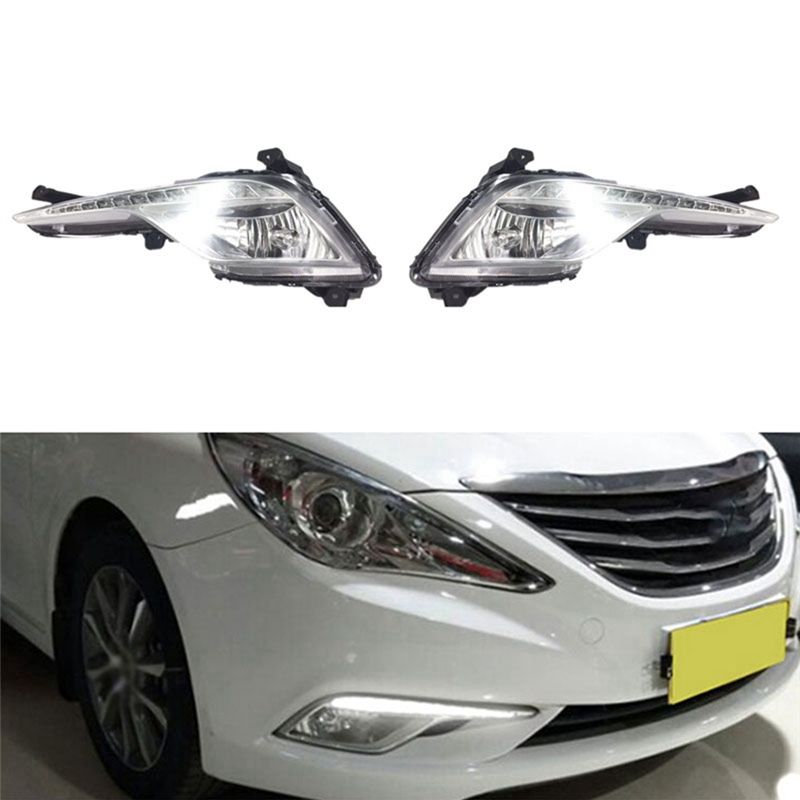 Car Right DRL LED Fog Light for Hyundai Sonata MK8 2013