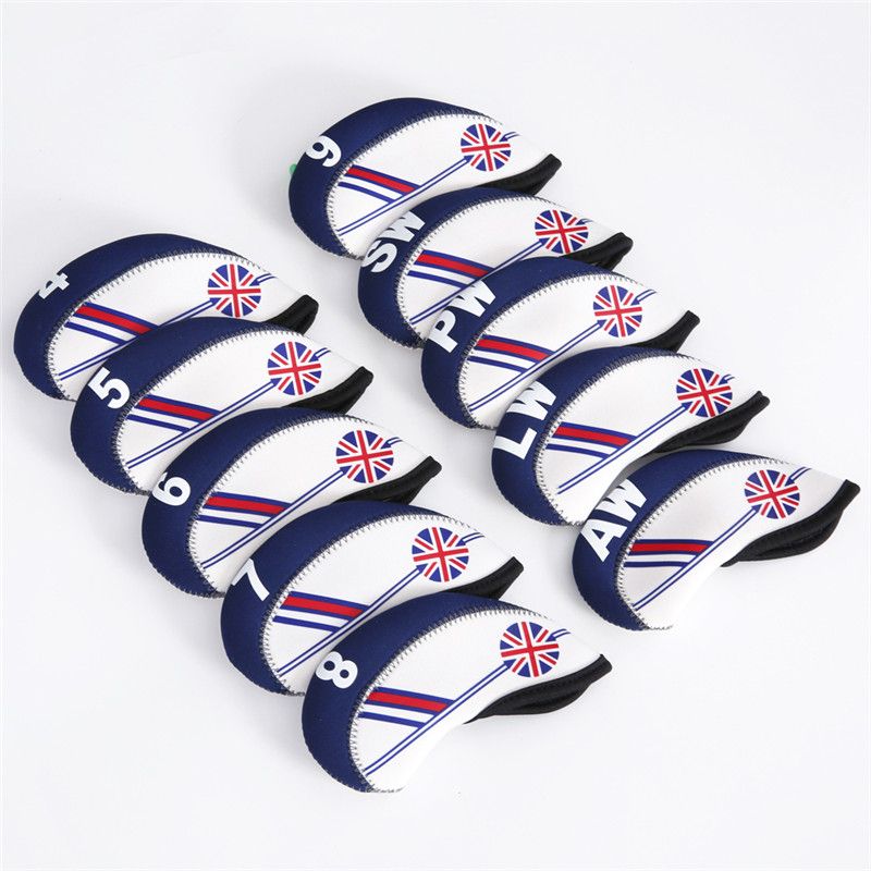 10pcs Golf Iron Pole Head Hat Golf Club Head Protective On
