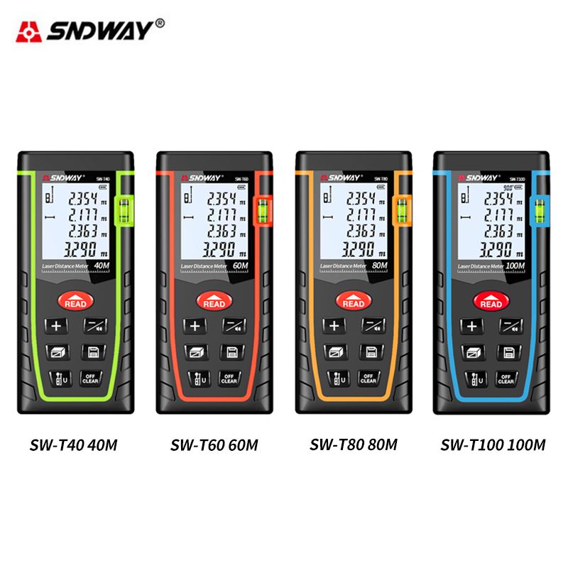 Laser Distance Meter 80m 100m RangeFinder Tape Measure Ruler