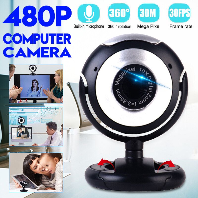 USB 2.0 HD Camera Office Video Webcam With Microphone Digital Zoom 10x F/3.85mm