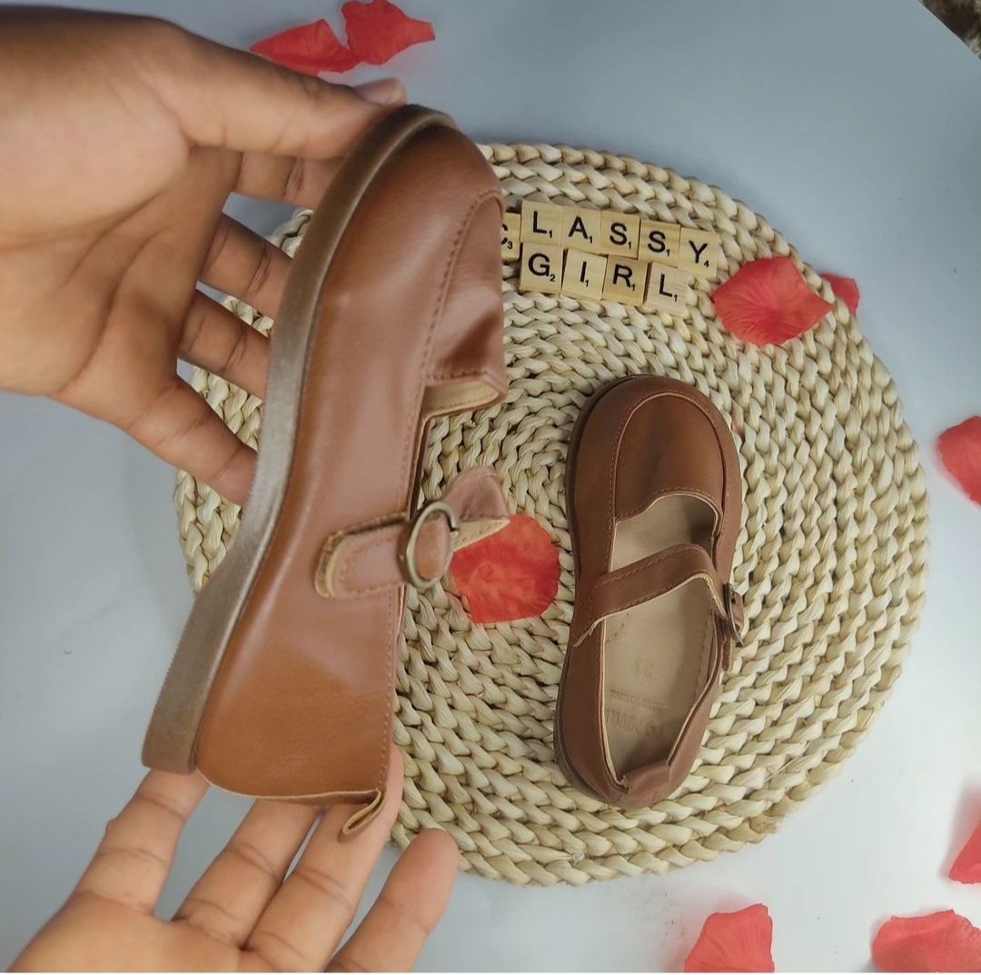 Baby Girl Toddler Fashion Strap Shoe (brown)