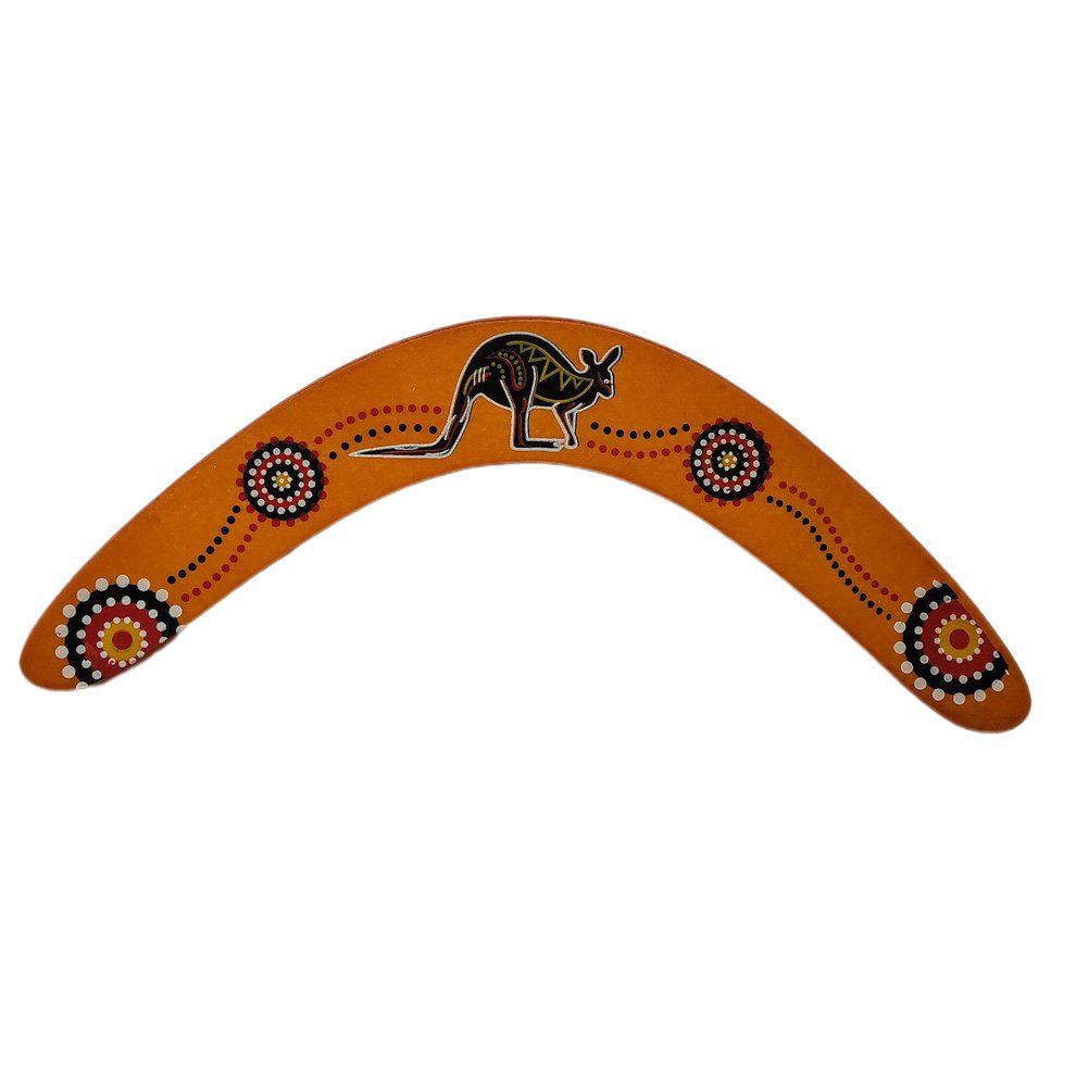 Outdoor Sports Professional Wooden Boomerang Funny Intera Tive Games-orange