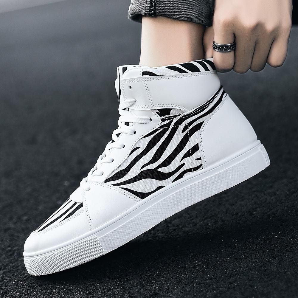 Size(39-47) Plus Size Men's Shoes High Top Espadrilles White
