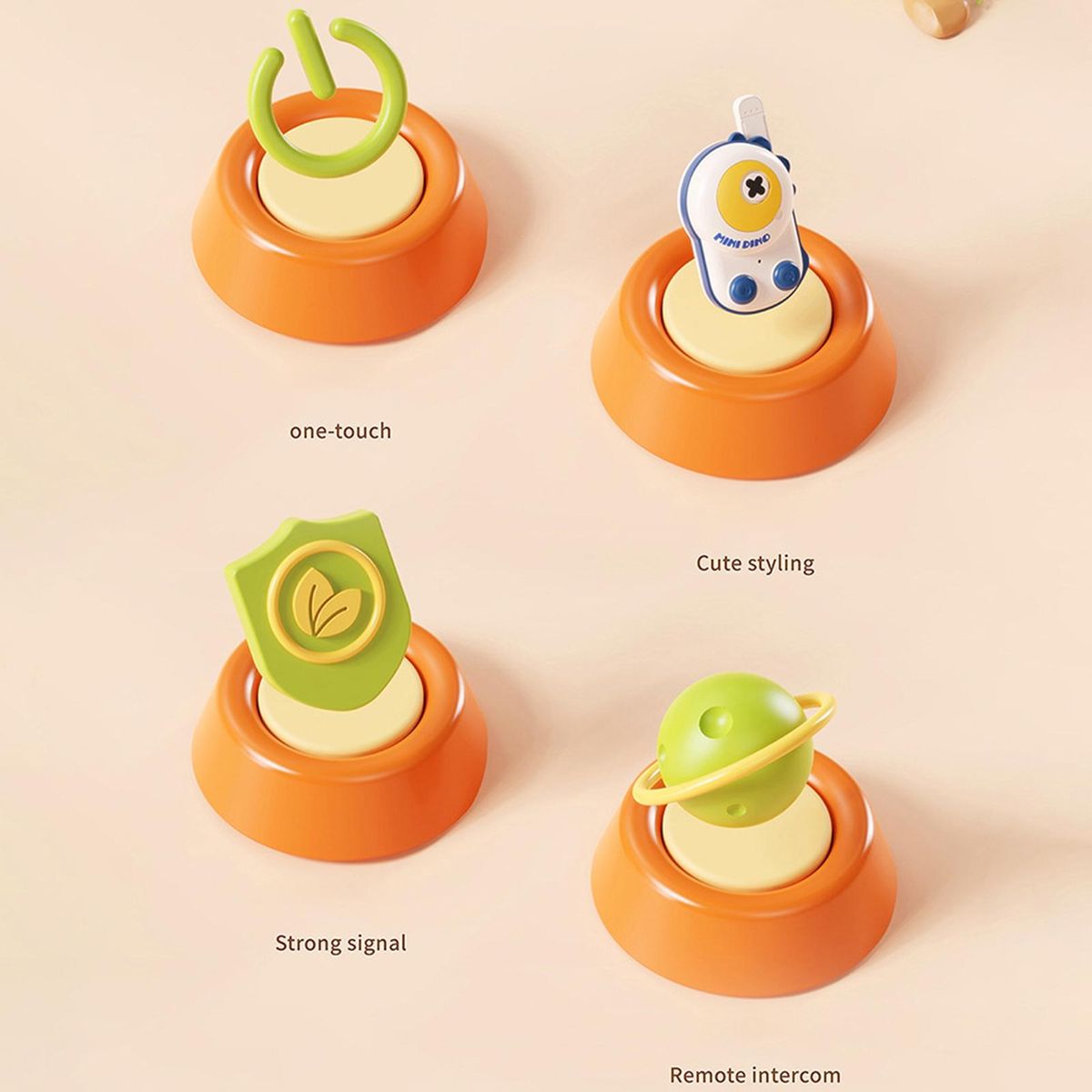 Children Intercoms Roar Communicate 2pcs Wireless Dino Intercoms Fun