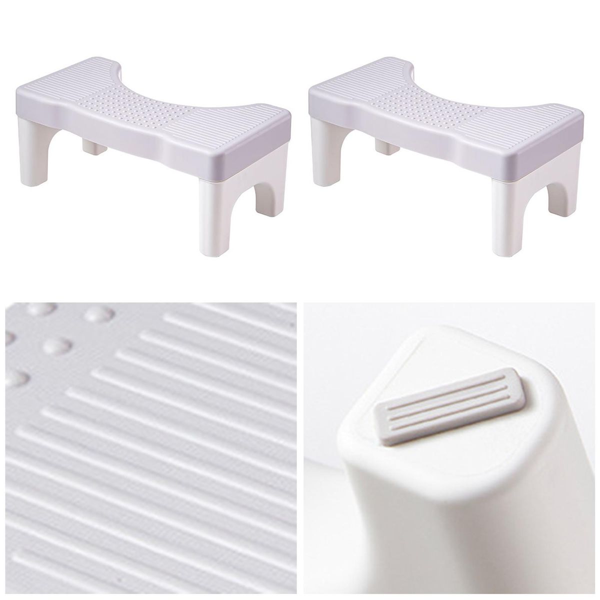 Children Toilet Footstool Squatease Portable Non-slip Toilet for Ages Grey and White