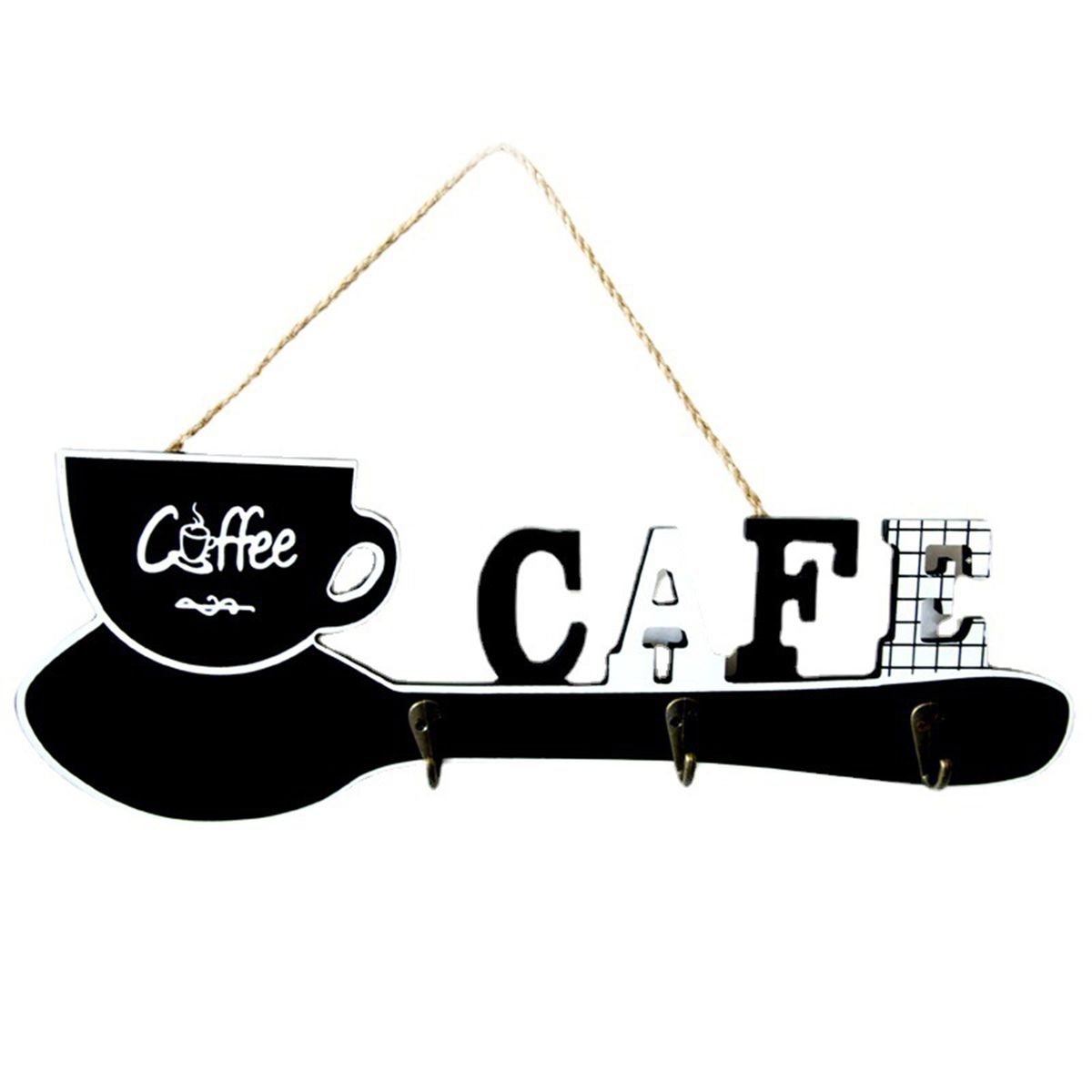 Coat Hanger Cafe Tea Letter Decor Towel Hook C