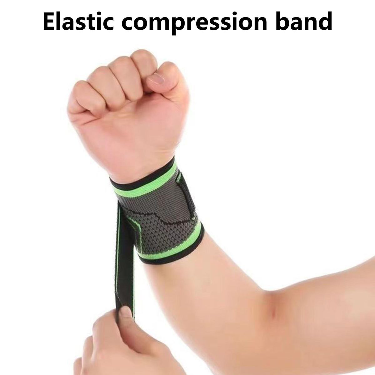 1 Pair Wrist Wrap Sports Running Wrist Protector Green