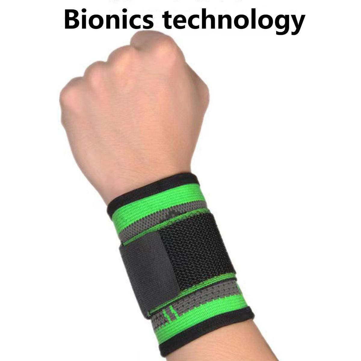 1 Pair Wrist Wrap Sports Running Wrist Protector Green