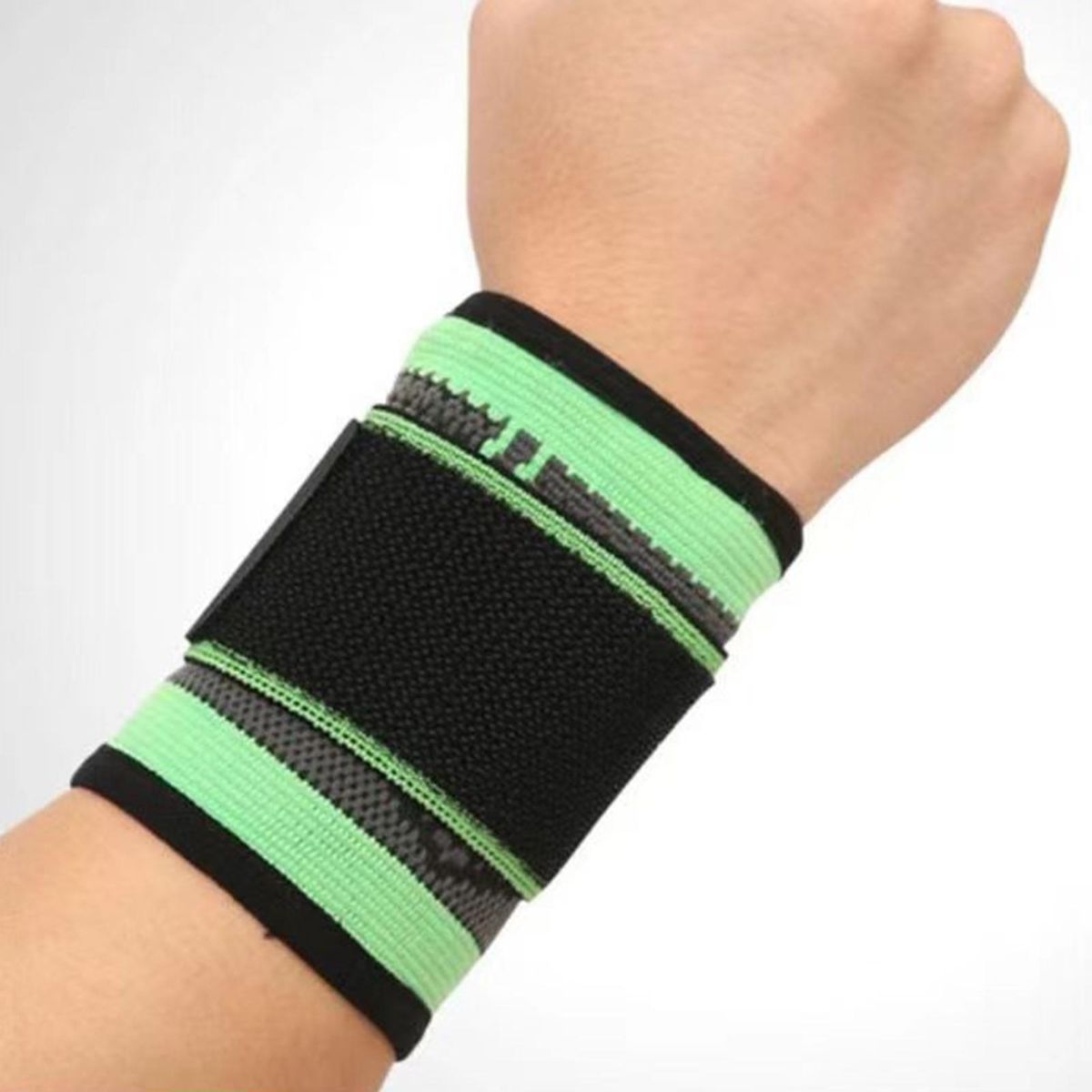 1 Pair Wrist Wrap Sports Running Wrist Protector Green