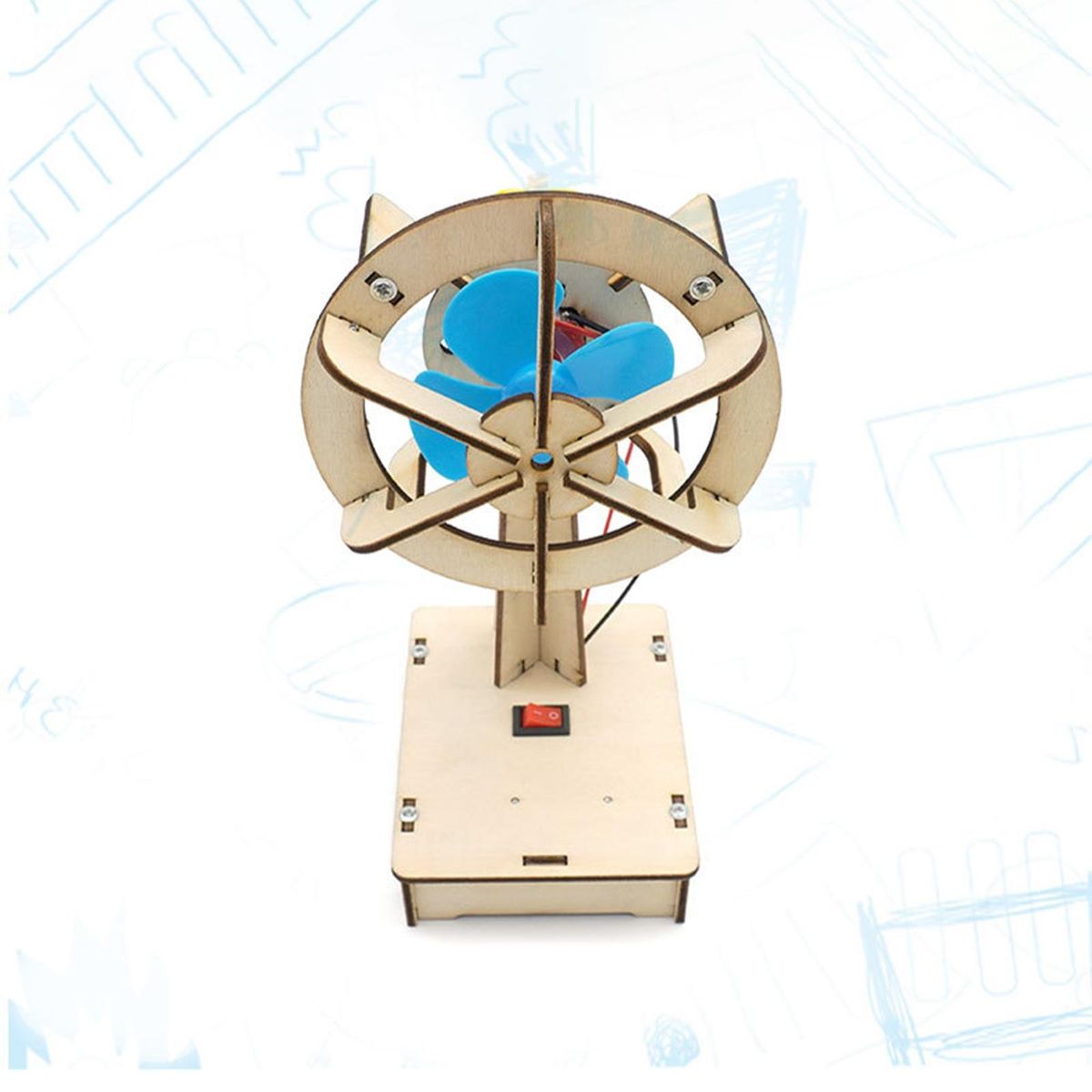 1 Set Physical Toys Shaking Head Fan Teaching Equipment Toys