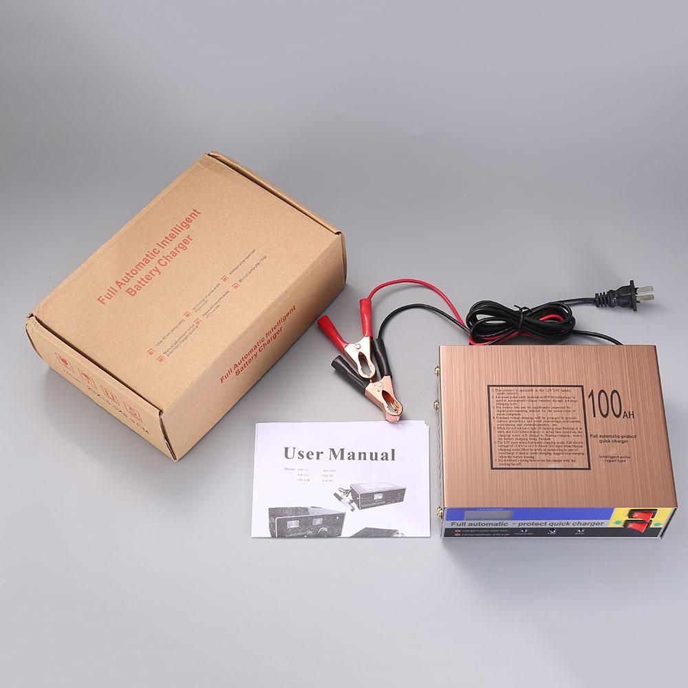12V/24V Intelligent Automatic LED Charger Pulse Repair Type Maintainer for Lead Acid Battery and Lithium Battery 140W AC110V
