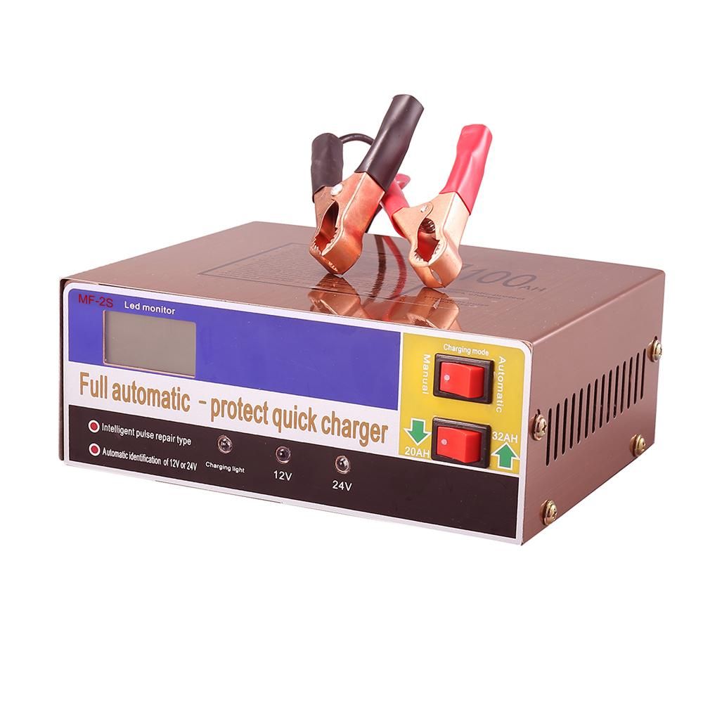 12V/24V Intelligent Automatic LED Charger Pulse Repair Type Maintainer for Lead Acid Battery and Lithium Battery 140W AC110V