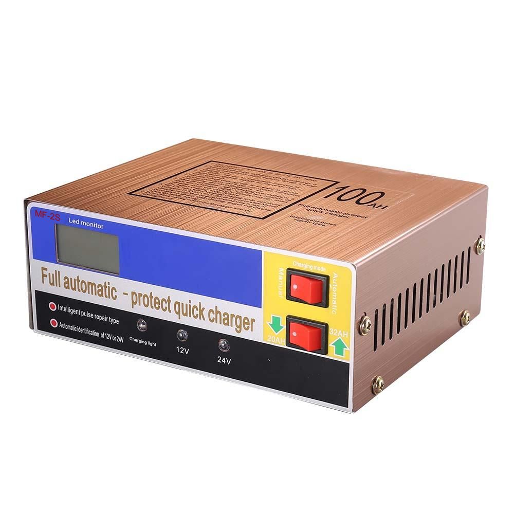 12V/24V Intelligent Automatic LED Charger Pulse Repair Type Maintainer for Lead Acid Battery and Lithium Battery 140W AC110V