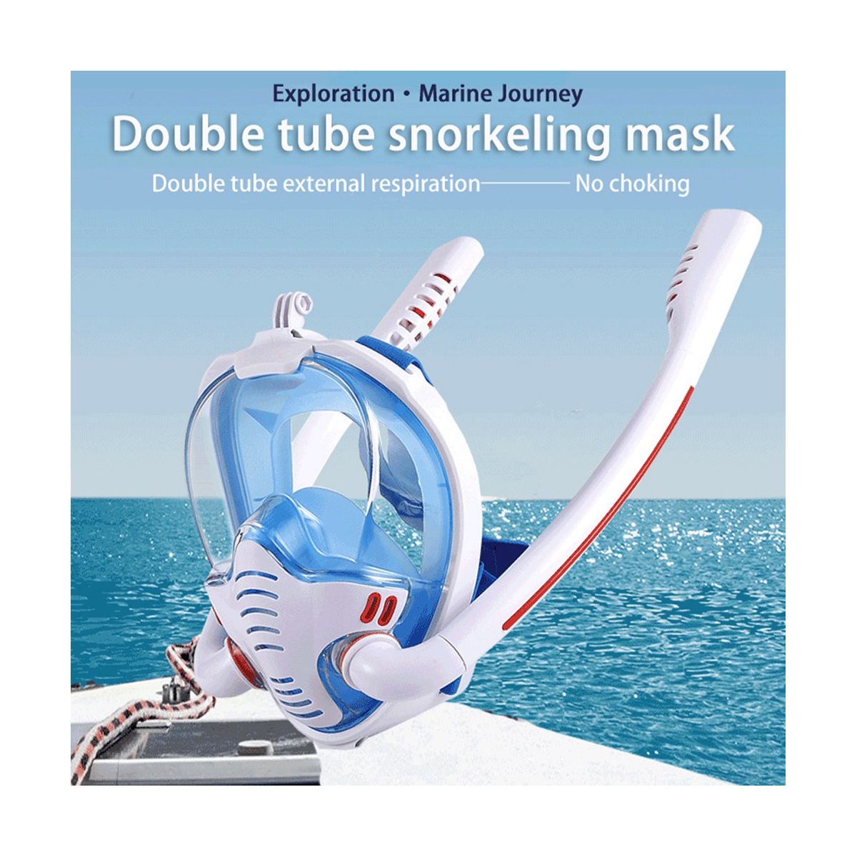 Snorkeling Mask Double Tube Silicone Diving Ma