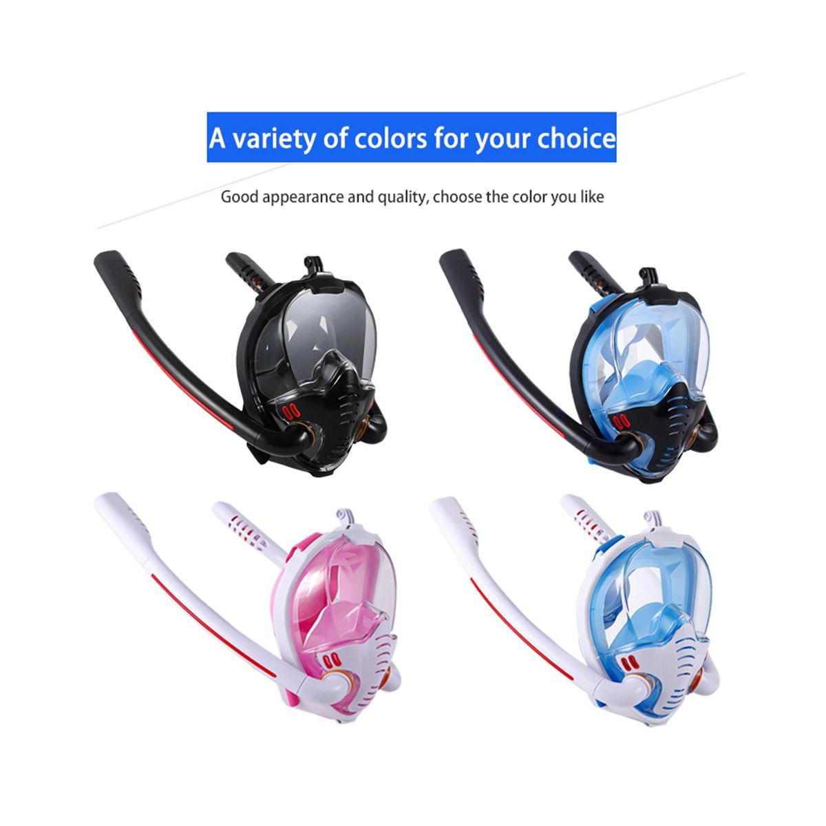 Snorkeling Mask Double Tube Silicone Diving Ma