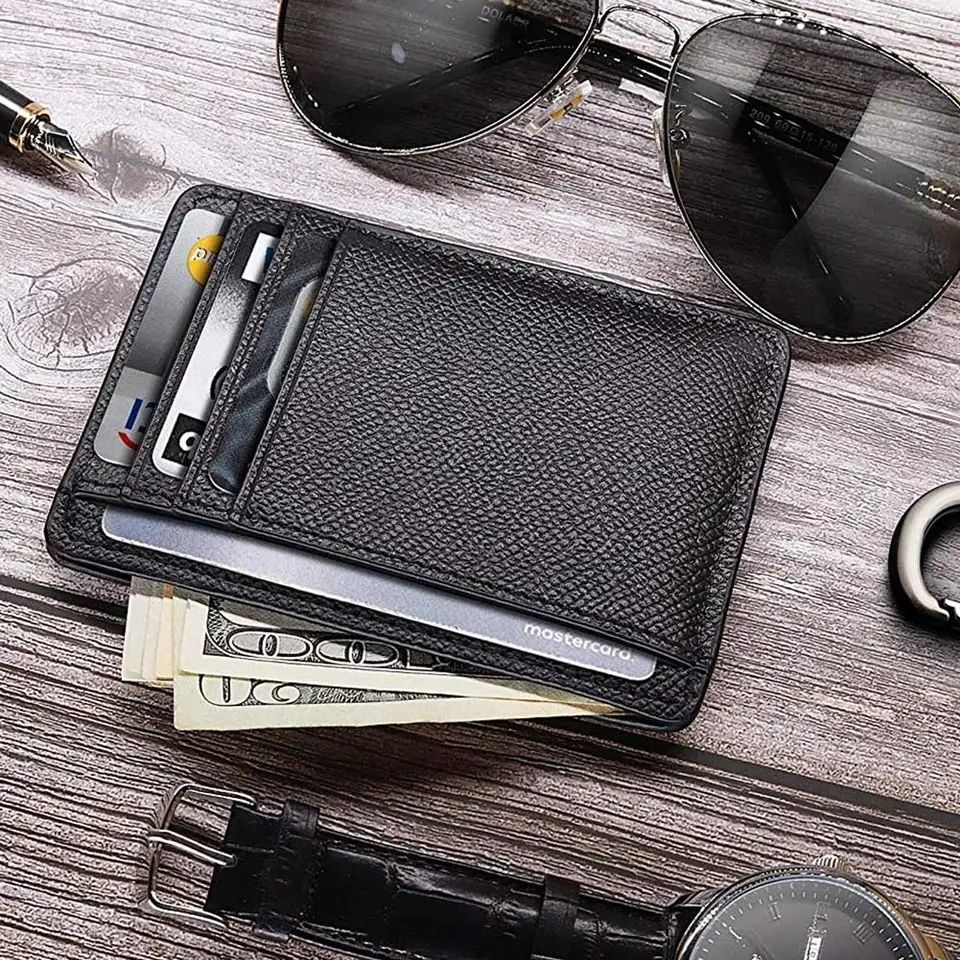 Genuine Leather Card Holder - Coffee