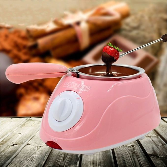 Durable Hot  Ho Olate Melting Pot Ele Tri  Fondue Melter  Hine Set DIY Tool-pink