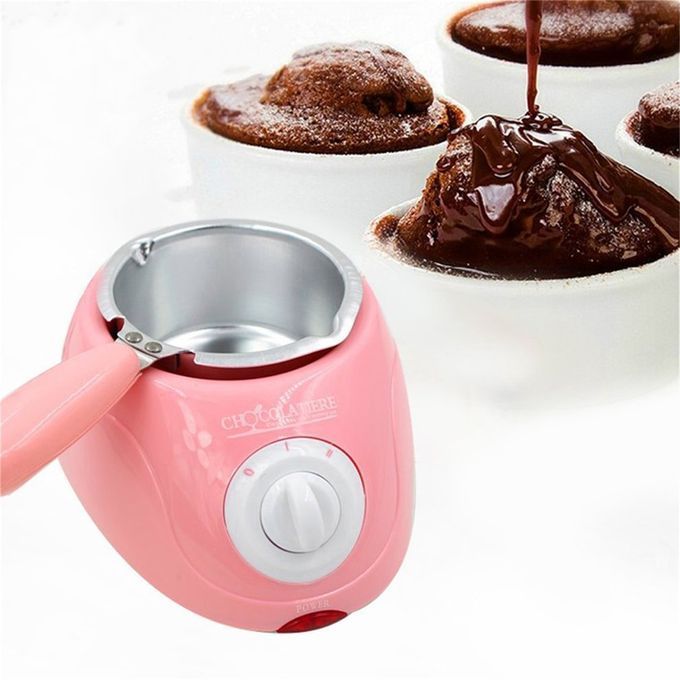 Durable Hot  Ho Olate Melting Pot Ele Tri  Fondue Melter  Hine Set DIY Tool-pink