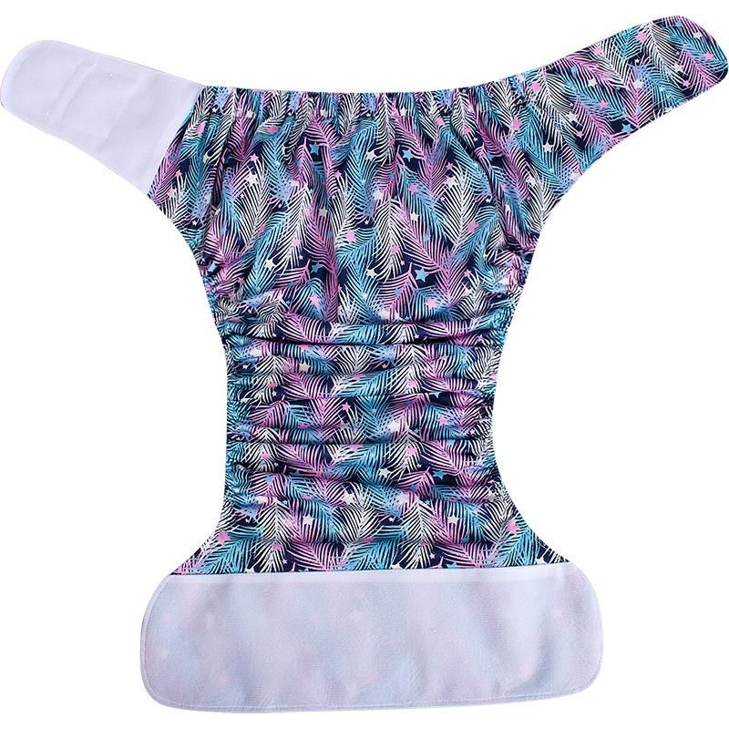Cross-border adult Velcro cloth diapers for the elderly washable leak-proof diapers reusable incontinence diaper pocket 501 Velcro fleece lining