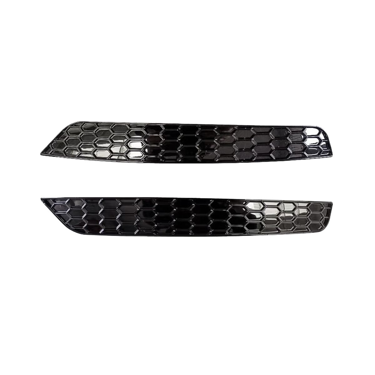 1Pair Honeycomb Tail Rear Fog Light Cover Trim Styling for Golf 6 Rear Bar Bumper Reflector Strips Sticker Glossy