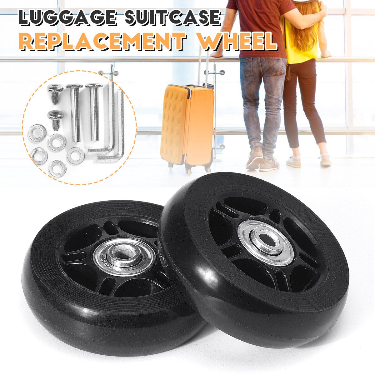 Luggage Suitcase Replacement Wheels 70x18mm