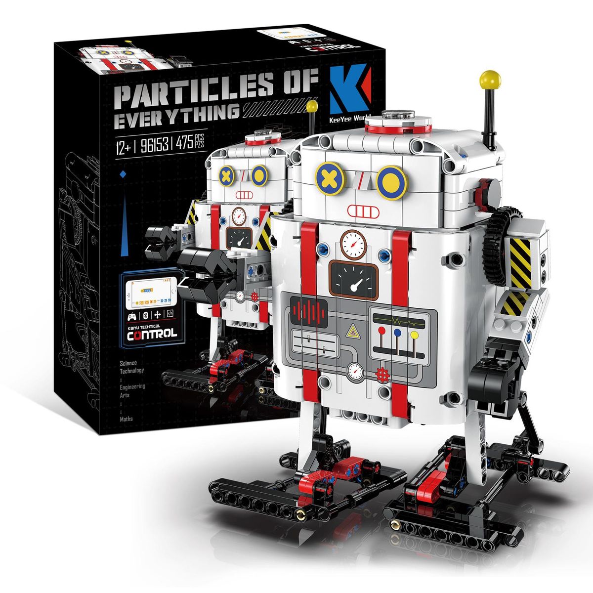 Remote Control Programming Building Block Robot with Puzzle Compatible Educational Toys