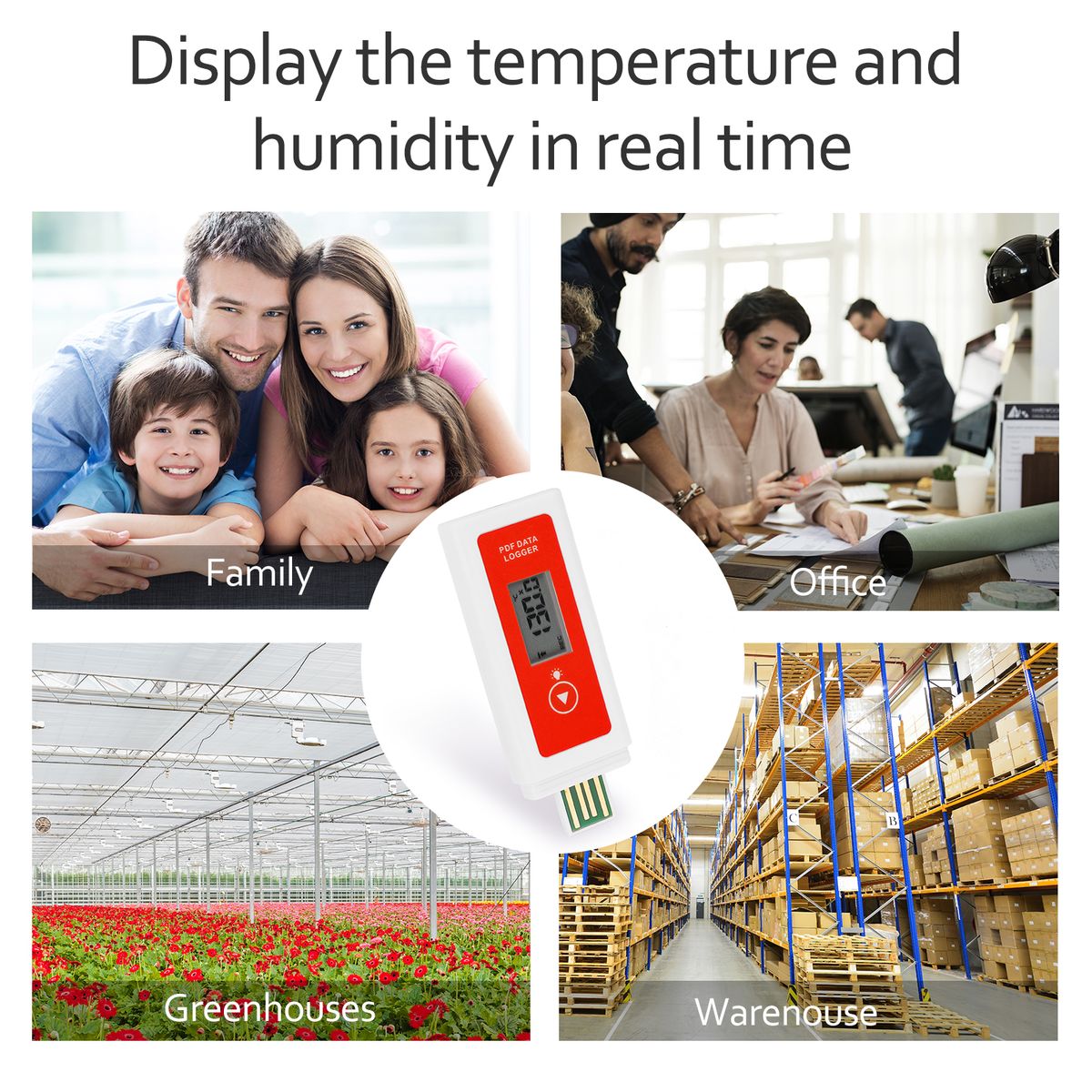 Portable High Accurancy LED Display Temperature Loggers Mini