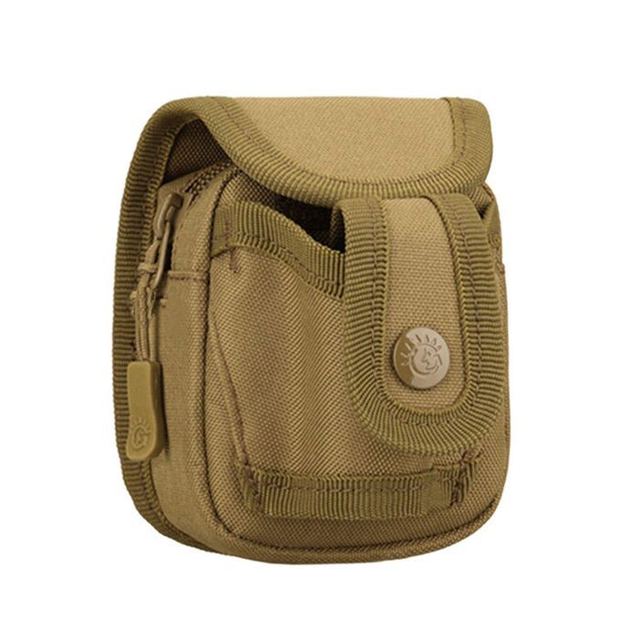 Professional Hunting Catapult Launcher Waist Bag Steel Balls Brown