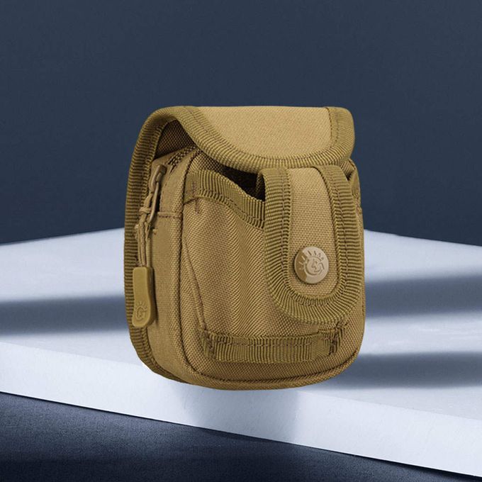 Professional Hunting Catapult Launcher Waist Bag Steel Balls Brown