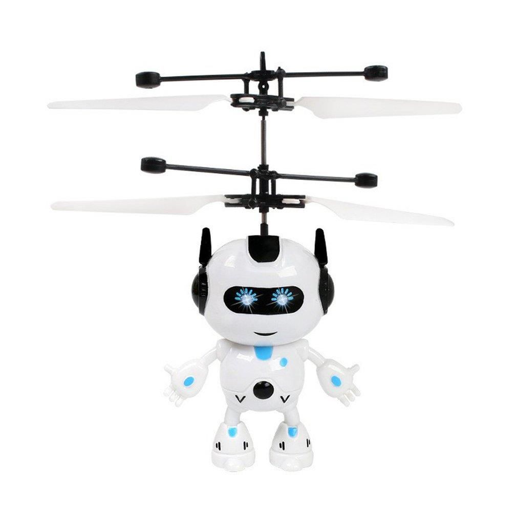 RC Helicopter With Light Electric Flying Robot Aircraft Game Adults Kids Toys Gifts