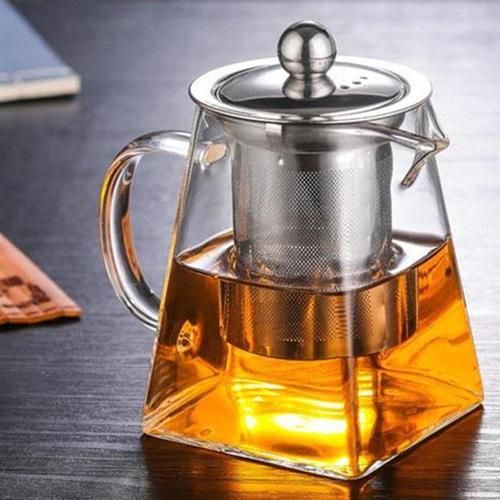 Heat Resistant Glass Teapot Gas Stove Induction Cooker Clear Water Kettle Kung Fu Teapot With Infuser Filter Puer Oolong Teapot