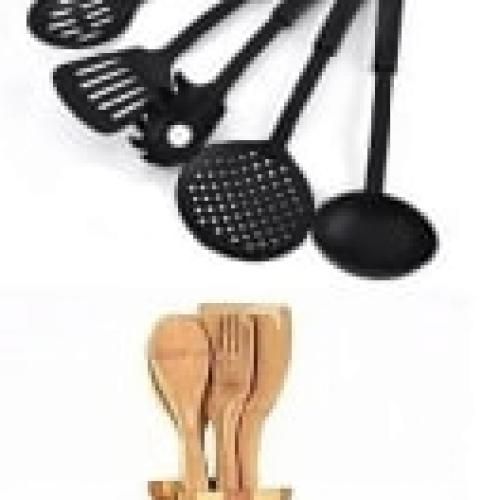 Wooden/Non Stick Cooking Spoon Cookware - Set Of 12