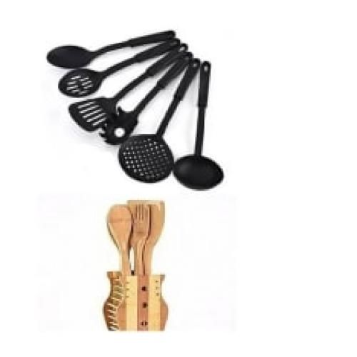 Wooden/Non Stick Cooking Spoon Cookware - Set Of 12