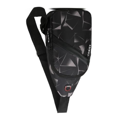 Unisex Canvas Messenger Bag - Black