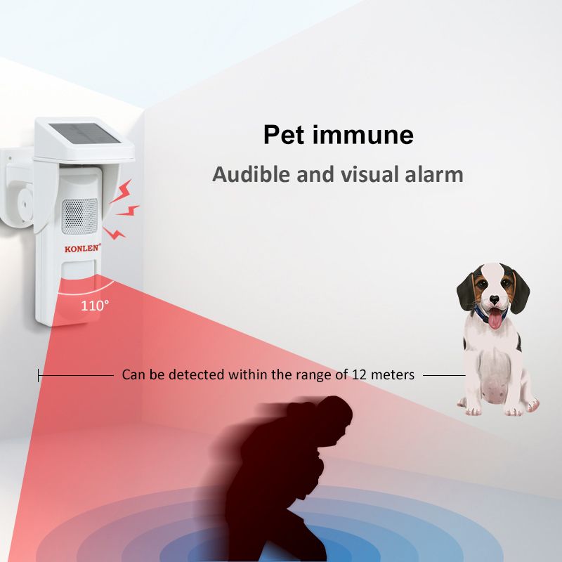Garage Alarm Intruder Wireless Waterproof 25kg Pet Immune